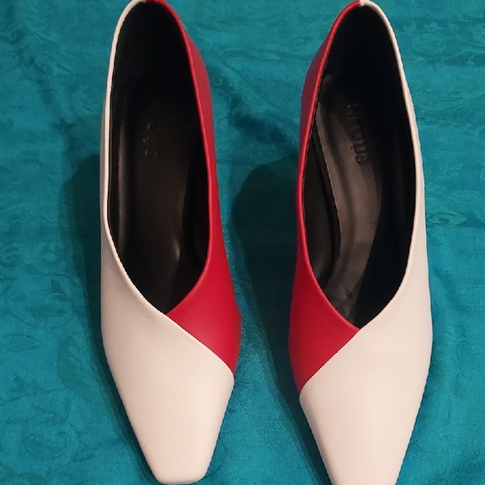 Stylish Red and White Heels